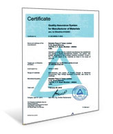 PED Certificate